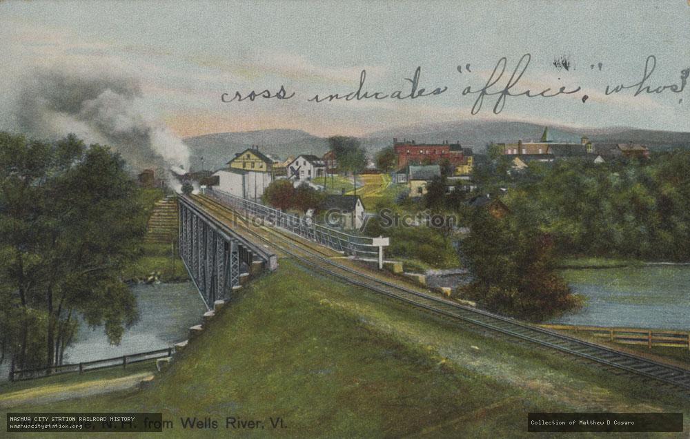 Postcard: Woodsville, New Hampshire from Wells River, Vermont